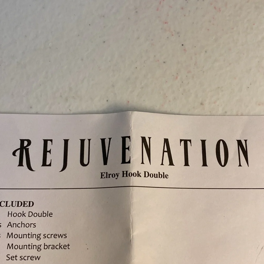Rejuvenation Elroy Double Aged Brass Hook